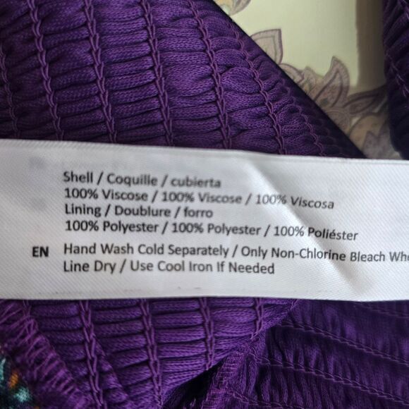 Band of the Free Smocked Crop Top Floral Long Sleeve Blouse Size L - Picture 9 of 10